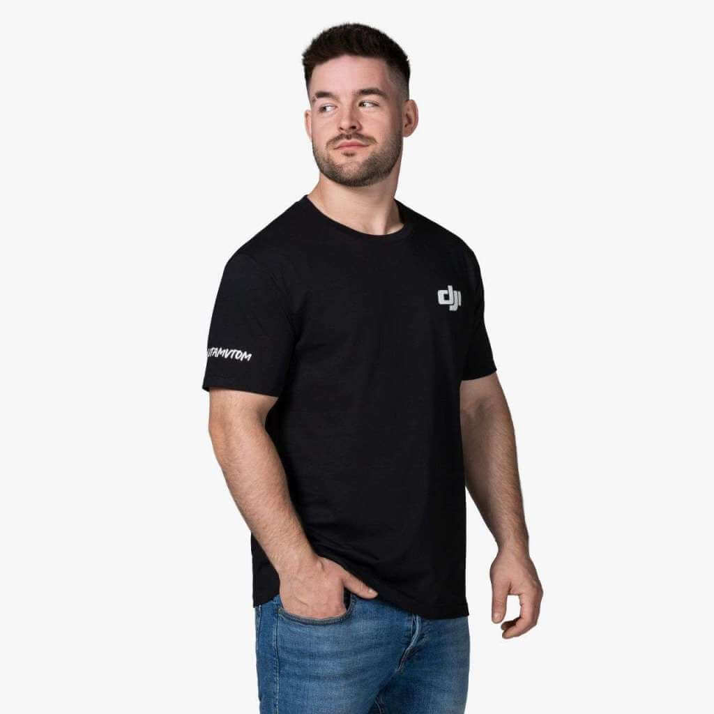 DJI Triko černé - logo - S 