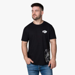 DJI Triko černé - dron bok - L 