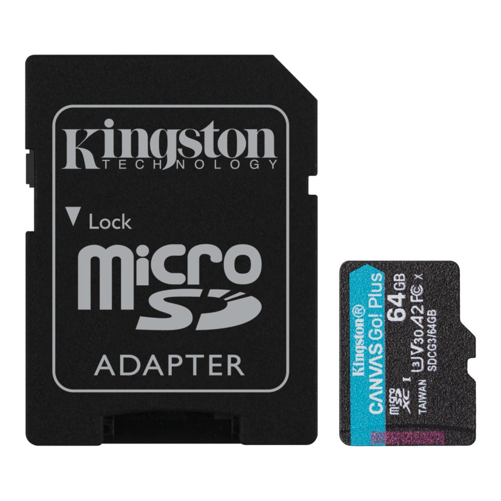 Kingston Canvas Go! Plus microSDXC 64GB + SD adaptér